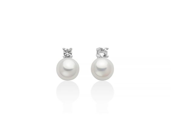 Earrings Miluna Woman in Silver Perla PER2944 - PER2944